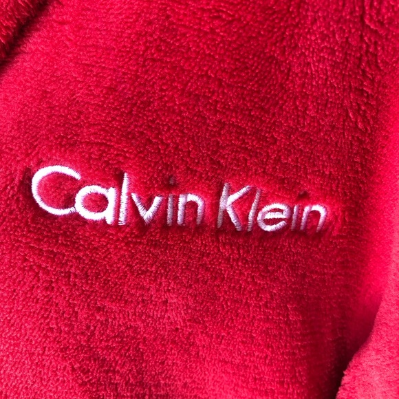 NWOT Calvin Klein Red Belted Robe Size XS/S - Picture 10 of 11